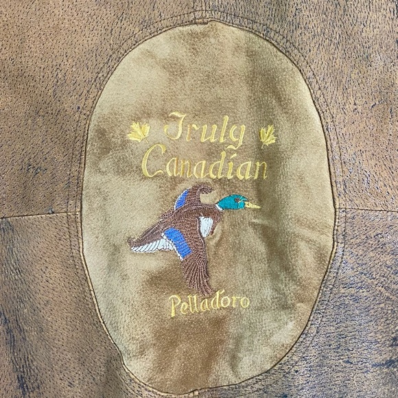 Boulevard Club Vintage Leather Tan and Brown Bomber Jacket Large - Picture 4 of 10